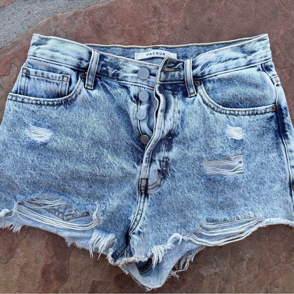 Pac Sun Vintage High Rise Denim Jean Shorts Size 26